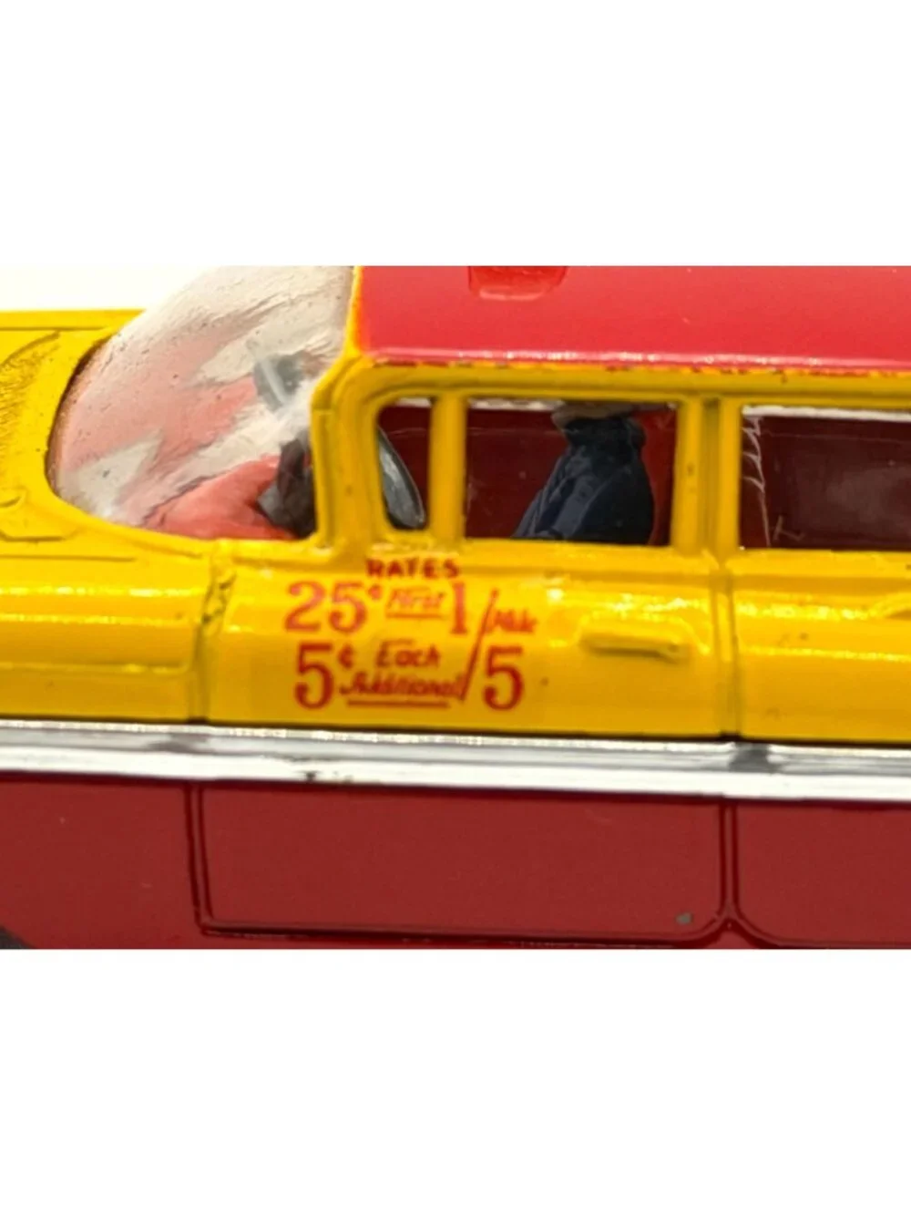 Vintage Corgi Toys 480 Chevrolet Impala Taxi Cab Red Yellow Diecast Car 1965